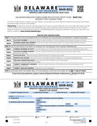 Form MHR-TAX Manufactured Home Relocation Trust Fund - Delaware, Page 4