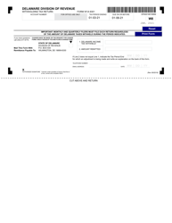Document preview: Form W1A 9301 8th Monthly Withholding Reporting Form - January - Delaware