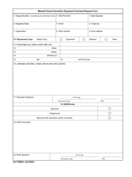 Document preview: AU Form 2 Maxwell Visual Information Equipment Purchase Request Form
