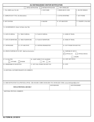 Document preview: AU Form 88 Au Distinguished Visitor Notification