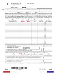 Form PA-40 Schedule D &quot;Sale, Exchange or Disposition of Property&quot; - Pennsylvania