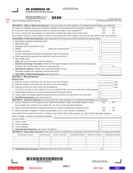 Form PA-40 Schedule UE &quot;Allowable Employee Business Expenses&quot; - Pennsylvania, Page 2