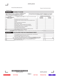 Form PA-40 Schedule SP &quot;Special Tax Forgiveness&quot; - Pennsylvania, Page 2
