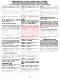 Instructions for Form RI-1040C Composite Income Tax Return - Rhode Island, Page 2