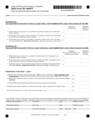 Form RI-1096PT Pass-Through Withholding Return and Transmittal - Rhode Island, Page 2