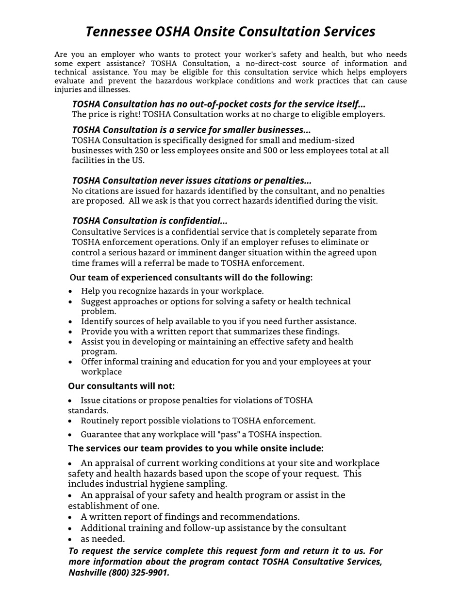 Form LB-1010 Request for Consultative Services - Tennessee, Page 2