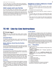 Instructions for Form TC-40 Utah Individual Income Tax Return - Utah, Page 8