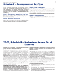 Instructions for Form TC-20S Utah S Corporation Return - Utah, Page 11