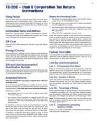 Instructions for Form TC-20S Utah S Corporation Return - Utah, Page 7