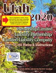 Instructions for Form TC-65 &quot;Utah Partnership/Limited Liability Partnership/ Limited Liability Company Return&quot; - Utah, 2020