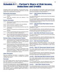 Instructions for Form TC-65 Utah Partnership/Limited Liability Partnership/ Limited Liability Company Return - Utah, Page 21