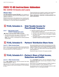 Instructions for Form TC-65 Utah Partnership/Limited Liability Partnership/ Limited Liability Company Return - Utah, Page 28