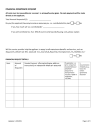 Rapid Resolution - Financial Assistance Application - Vermont, Page 4