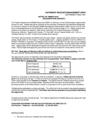 Document preview: Gathright Wildlife Management Area - Notice of Timber Sale (Regeneration Harvest) - Virginia, 2021