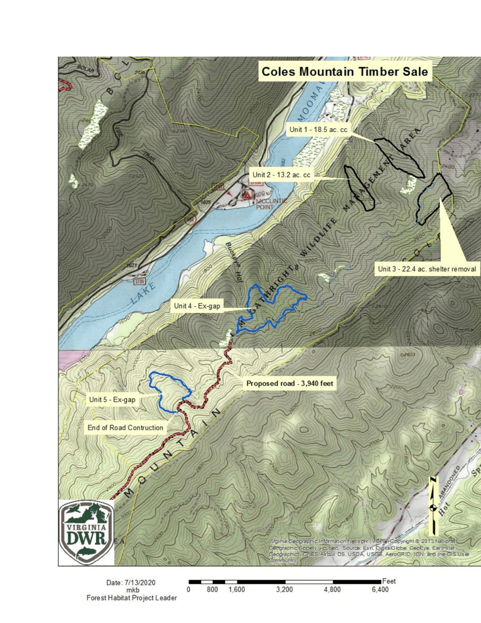 Gathright Wildlife Management Area - Notice of Timber Sale (Regeneration Harvest) - Virginia, Page 13