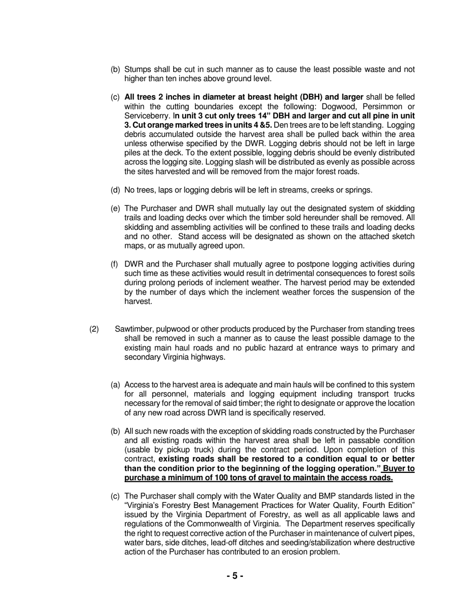 Gathright Wildlife Management Area - Notice of Timber Sale (Regeneration Harvest) - Virginia, Page 5