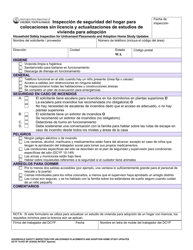 Document preview: DCYF Formulario 10-453 Inspeccion De Seguridad Del Hogar Para Colocaciones Sin Licencia Y Actualizaciones De Estudios De Vivienda Para Adopcion - Washington (Spanish)