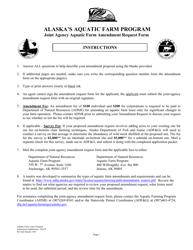 Joint-Agency Amendment Request Form - Alaska