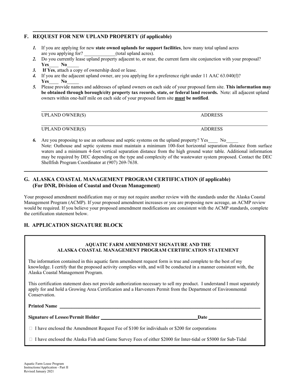 Joint-Agency Amendment Request Form - Alaska, Page 6