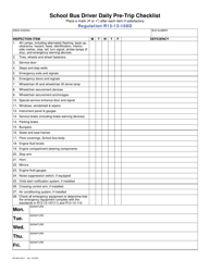 Form DPS802-03217 School Bus Driver Daily Pre-trip Checklist - Arizona, Page 2