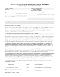 Formulario DHS-4000 Autorizacion Para Proveer Informacion Medica - Arkansas (Spanish)