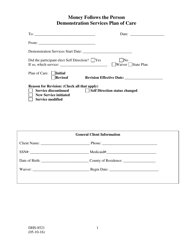 Document preview: Form DHS-8521 Demonstration Services Plan of Care - Arkansas
