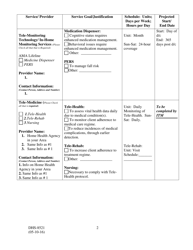Form DHS-8521 Demonstration Services Plan of Care - Arkansas, Page 2