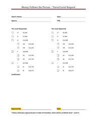 Document preview: Tier Level Request Form - Arkansas