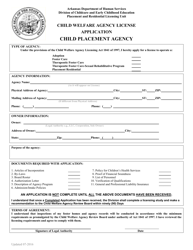 Child Welfare Agency License Application - Child Placement Agency - Arkansas, Page 2