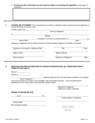 Form CFS-434 Mutual Consent Voluntary Adoption Registry - Arkansas, Page 3