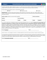Formulario DCO-0004 Solicitud Para Beneficios De Snap, Atencion De Salud (Health Care) Y Tea/Rca - Arkansas (Spanish), Page 21
