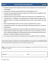 Form DCO-0004 Application for Snap, Health Care, and Tea/Rca Benefits - Arkansas, Page 17
