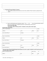 Form DCO-108C Social Report for Children - Arkansas, Page 3