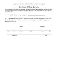 Alabama Dental Hygiene Program Application - Alabama, Page 6