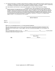 Alabama Dental Hygiene Board Exam Licensure Application - Alabama, Page 3