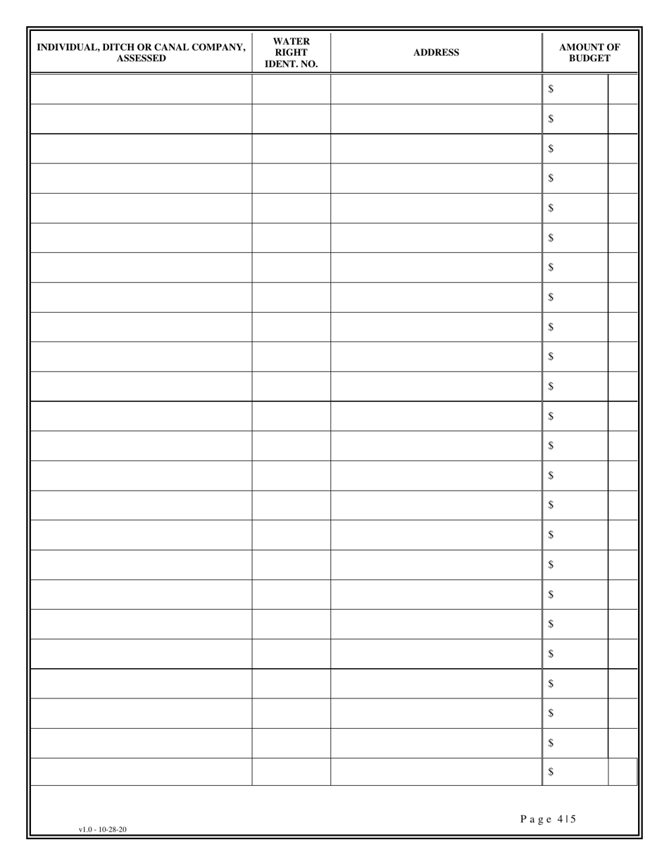 Water District Budget - Idaho, Page 4
