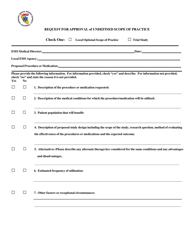 Form EMSA-0391 &quot;Request for Approval of Undefined Scope of Practice&quot; - California