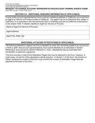 Form ISD/CCPEB-142 Request to Change Account Representatives/Account Viewing Agents Form - California, Page 4