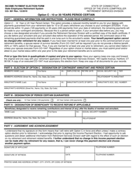 Form CO-901 Income Payment Election Form - Option C - 10 to 20 Years Period Certain - Connecticut
