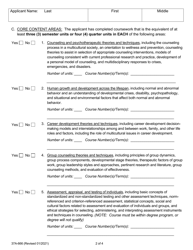 Form A (37A-666) Professional Clinical Counselor in-State Degree Program Certification - California, Page 2