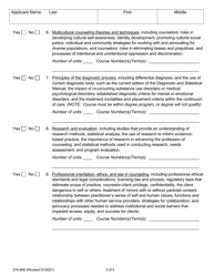 Form A (37A-666) Professional Clinical Counselor in-State Degree Program Certification - California, Page 3