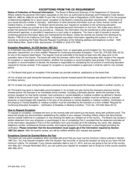 Form 37A-635 Request for Continuing Education Exception - Licensee Application - California, Page 2