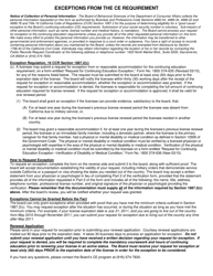 Form 37A-636 Request for Continuing Education Exception - Verification of Disability or Medical Condition - California, Page 2
