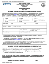 Document preview: Form 37M-469 Address Change and/or Request for Replacement License or Registration - California