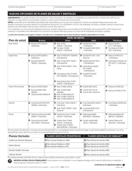 Formulario De Solicitud De Cambio Para Los Empleados - California (Spanish), Page 3