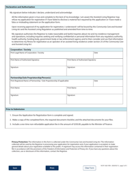 Form HLTH1620 Application for Registration - British Columbia, Canada, Page 3