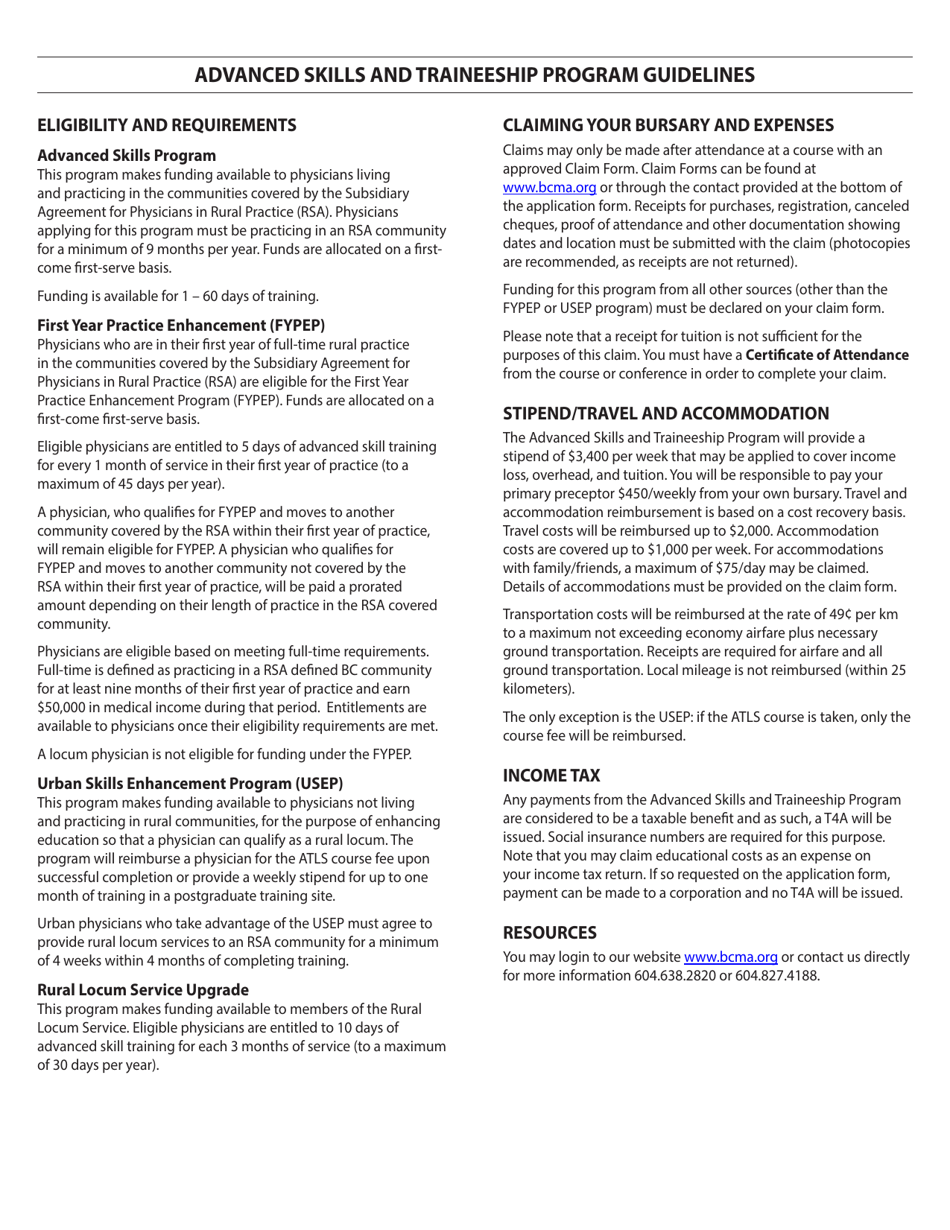 Form HLTH2854 Reap Skills Application - British Columbia, Canada, Page 2