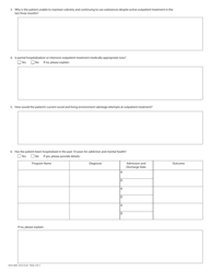 Form HLTH2809 Funding Application for out-Of-Province Mental Health and/or Addictions - British Columbia, Canada, Page 2