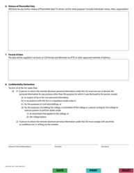 Form HLTH5422 Request for Information Release by the Minister of Health or Person Designated by the Minister, or by a College or a Regulatory Body for a Practitioner - British Columbia, Canada, Page 4