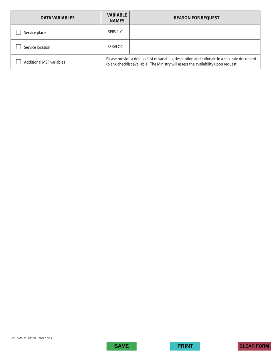 Form HLTH5430 Medical Services Plan (Msp) Payment Information Checklist - British Columbia, Canada, Page 3